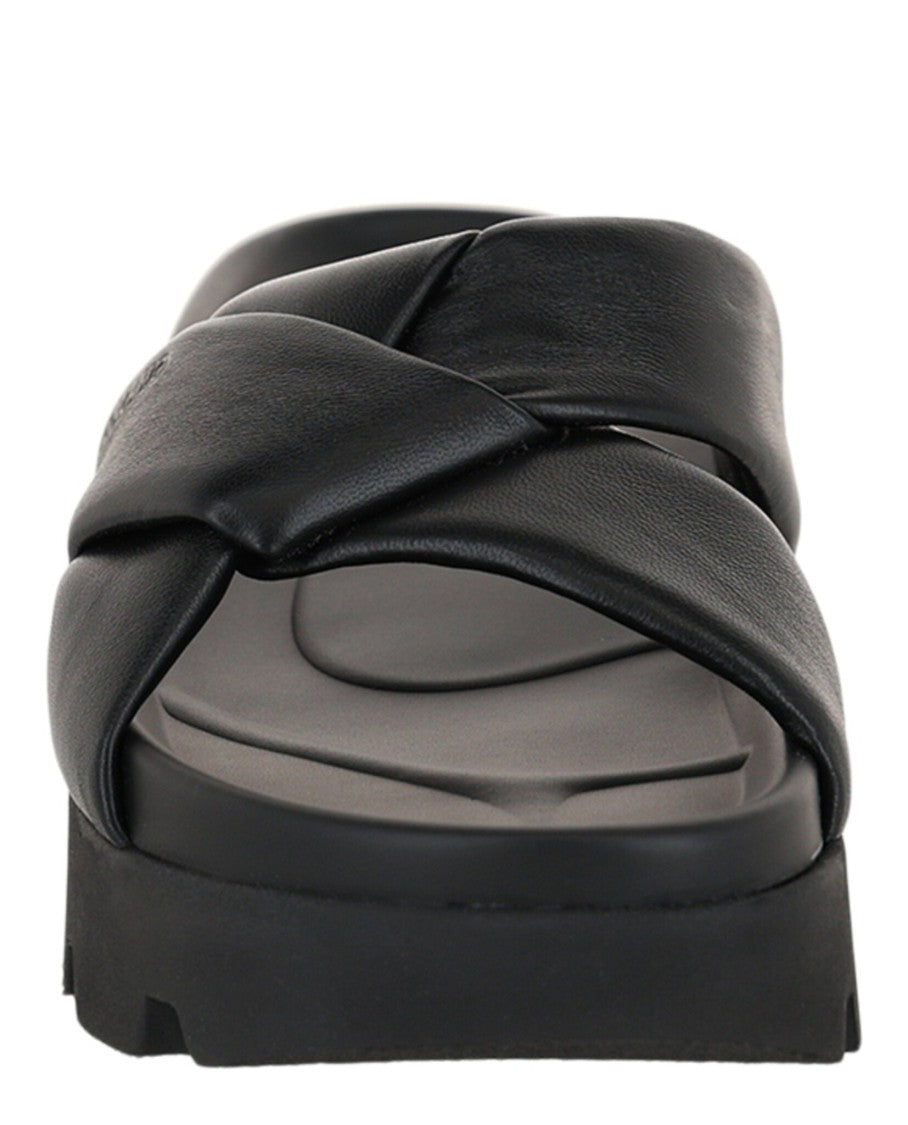 Ferragamo Air Lug Leather Sandals