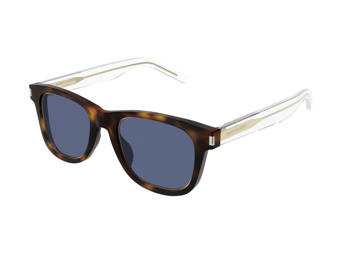 Saint Laurent Blue Sl 51 Rim Tortoiseshell Bold Sunglasses