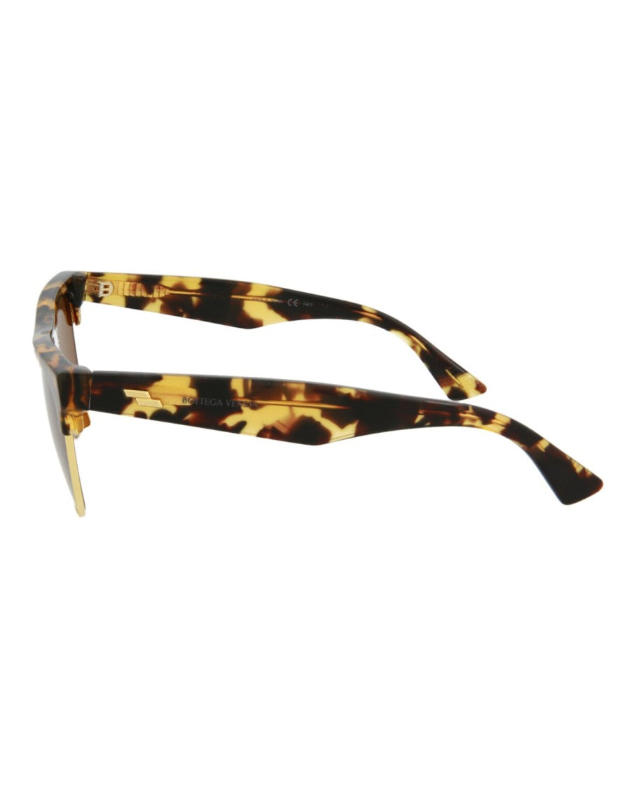 Bottega Veneta Square-Frame Acetate Sunglasses With Gold Accents