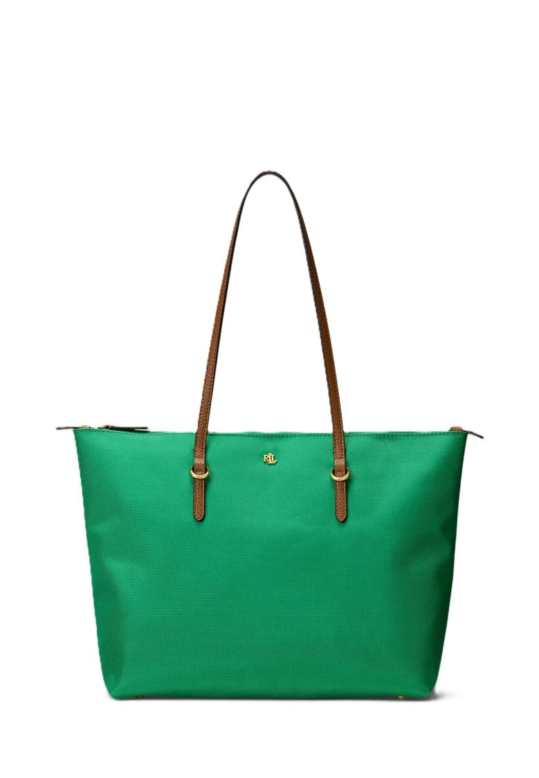 Lauren Ralph Lauren Green Recycled Nylon Tote Bag