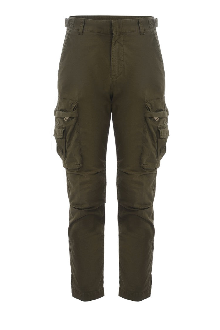 Diesel Green Cotton Cargo Pants