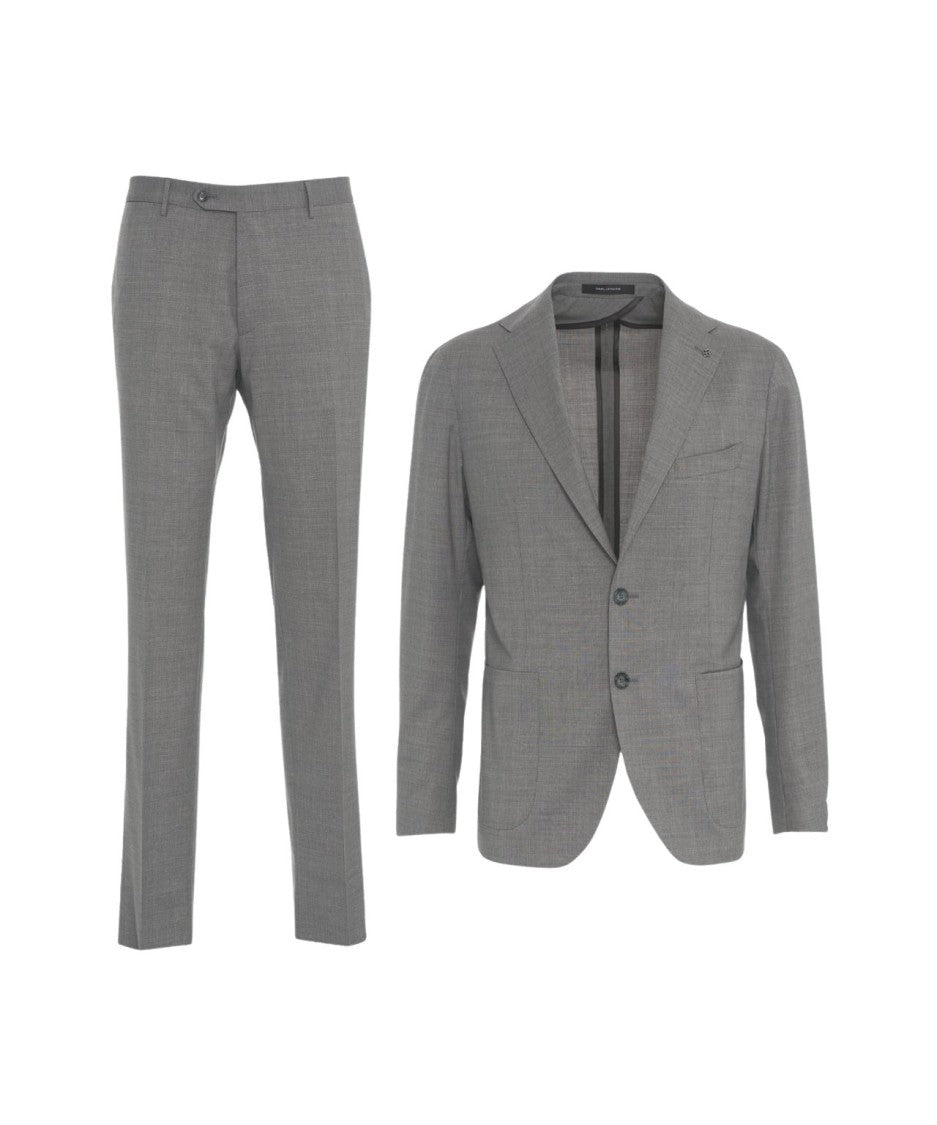 Tagliatore Single-Breasted Virgin Wool Suit With Tailored Silhouette