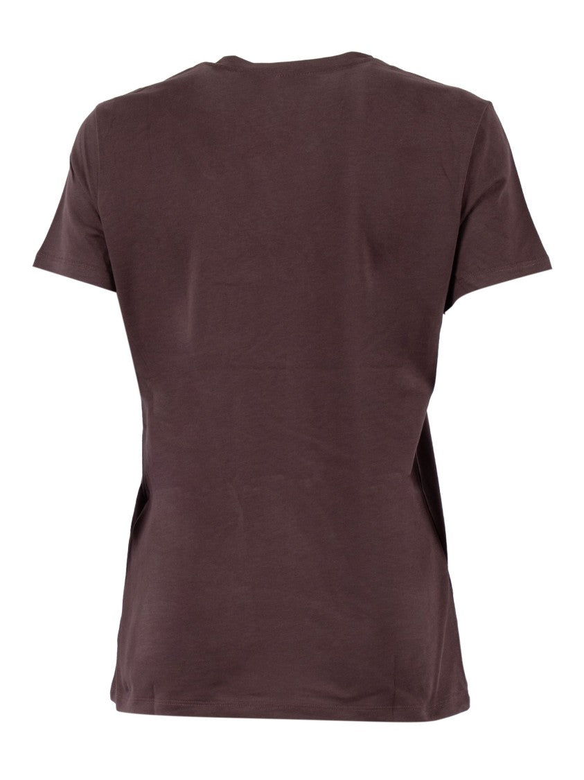 Elisabetta Franchi Textured Logo Cotton T-Shirt