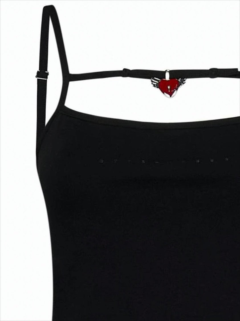 Ottolinger Fitted Sleeveless Top With Decorative Neckline Detail