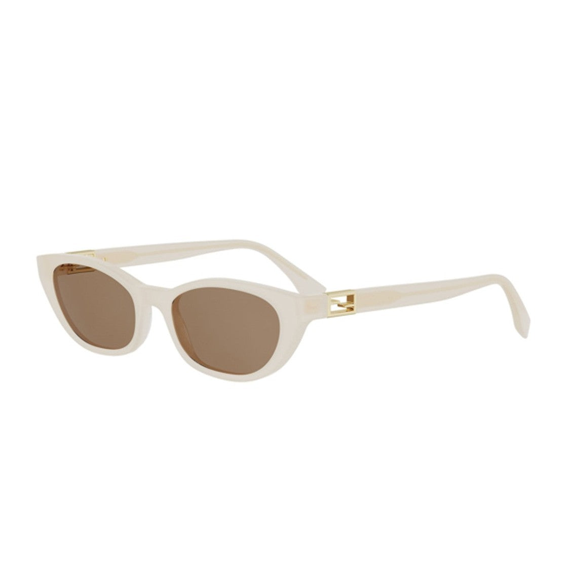 Fendi White Tube Acetate Sunglasses