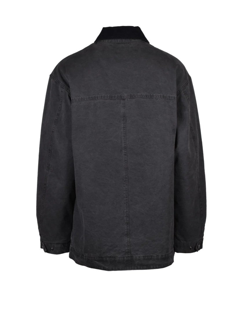 Isabel Marant Mid-Length Grey Overcoat With Quilted Interior