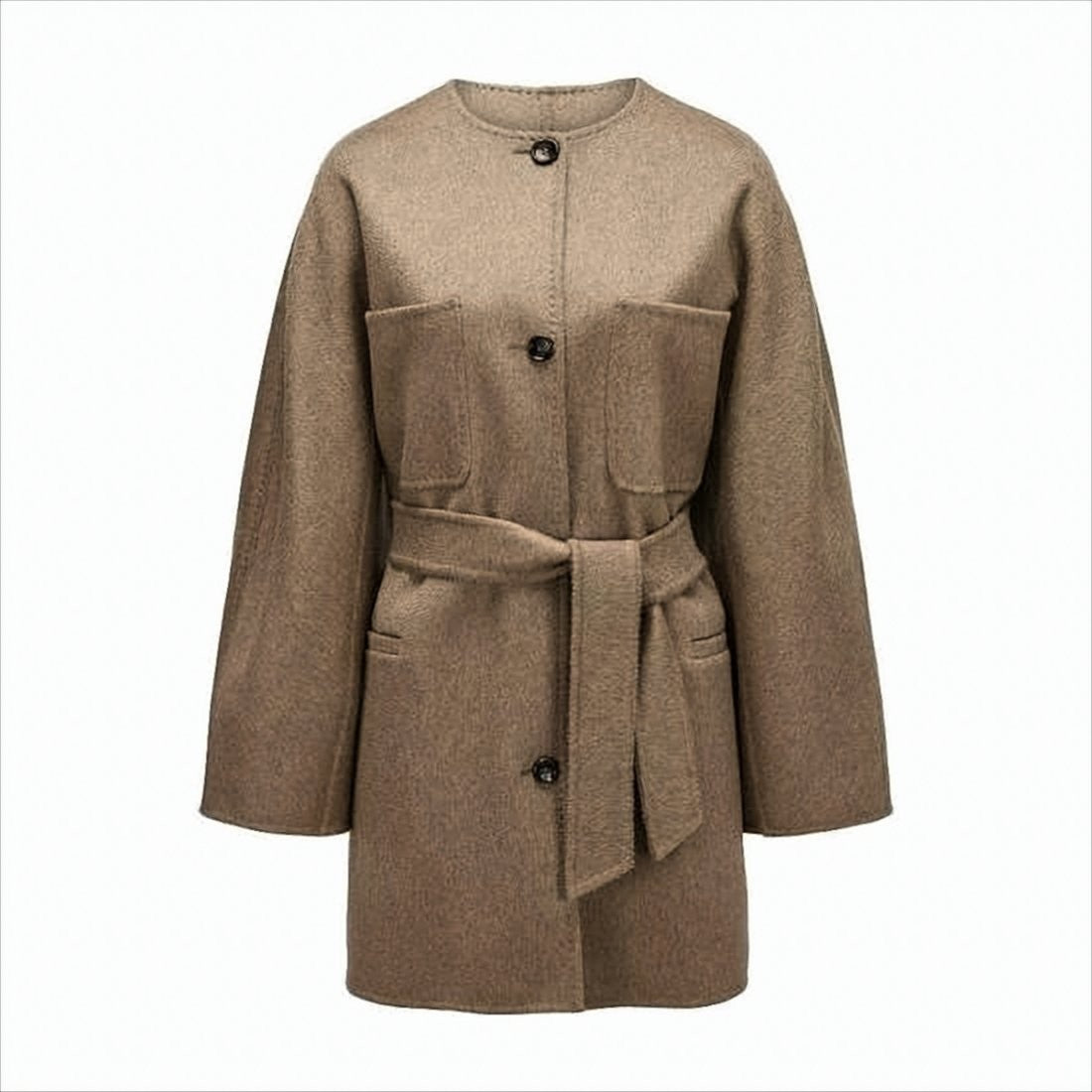 Max Mara Mid-Length Cashmere Coat With Button-Down Front