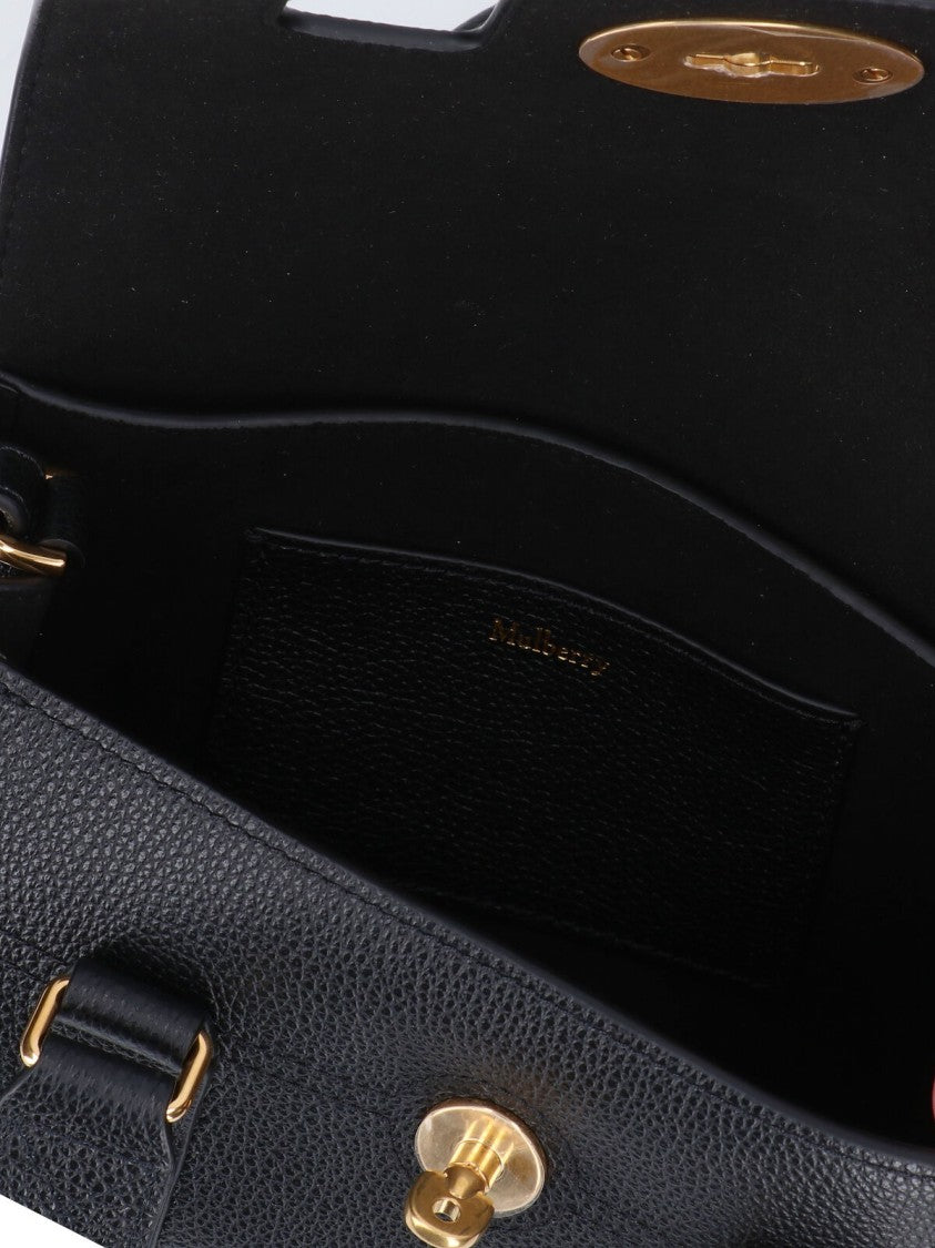 Mulberry Black Bayswater Hammered Leather Shoulder Bag