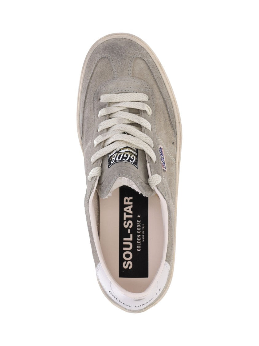 Golden Goose Gray Soul Star Worn Suede Sneakers