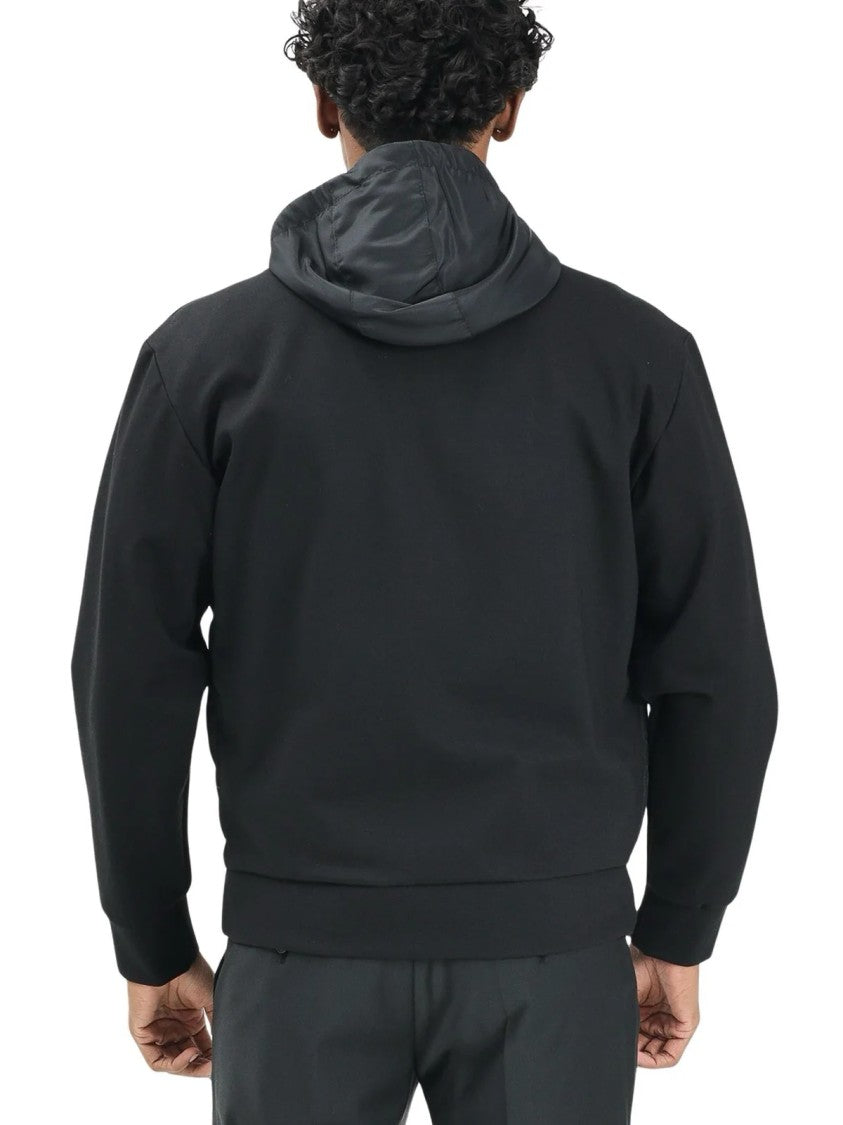 Yes London Short Jacket With Smooth Front Panel And Hood