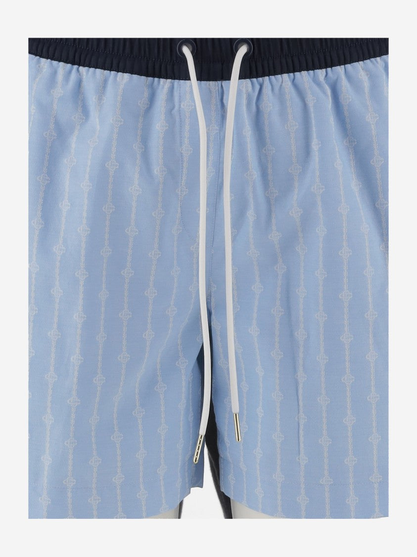 Casablanca Graphic Print Cotton Short Pants
