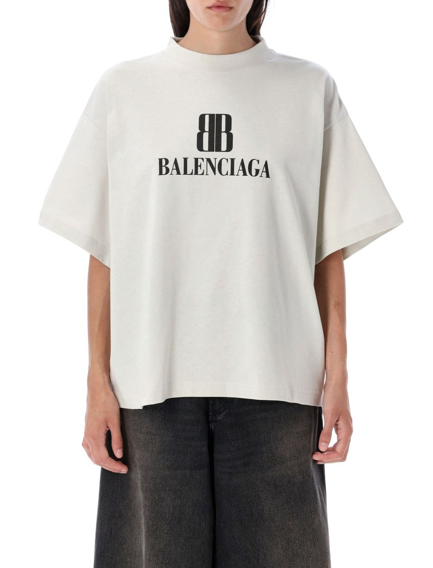 Balenciaga Relaxed Fit Cropped T-Shirt