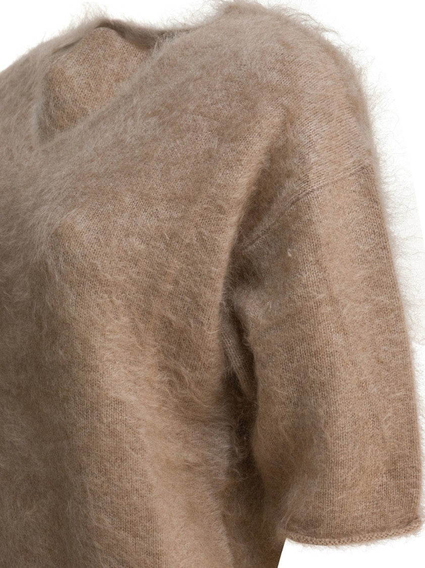 R2w Cashmere Knitwear With Relaxed Fit And V-Neckline