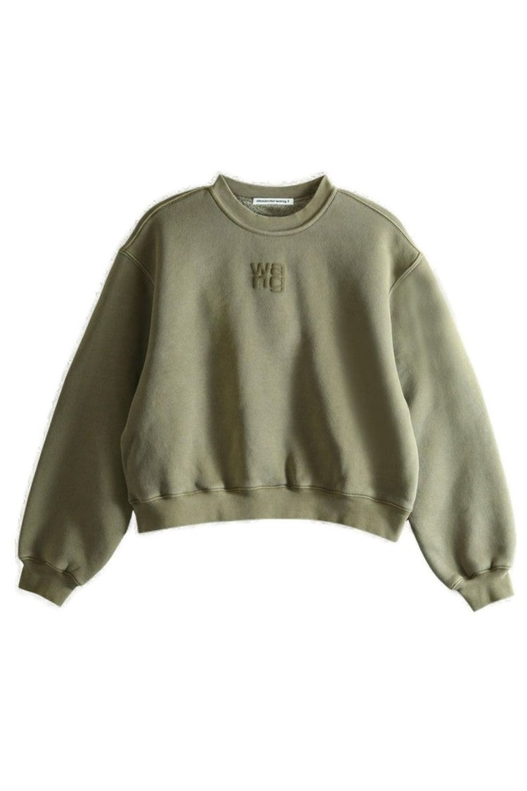 Alexander Wang Puff Paint Logo Terry Fabric Sweatshirt