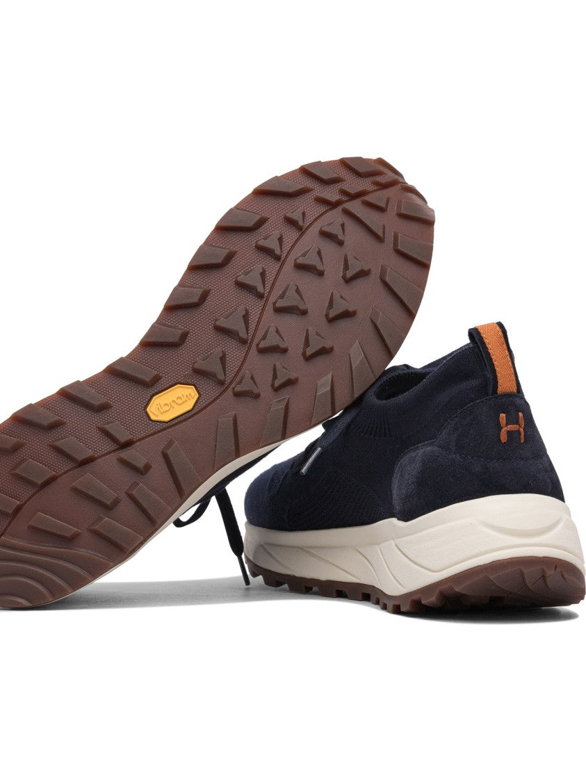 Henderson Baracco Breathable Mesh And Leather Slip-On Sneakers