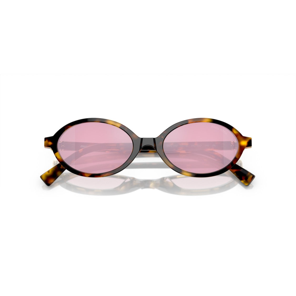 Miu Miu 0Mu 04Zs Oval-Shaped Tortoiseshell Acetate Sunglasses