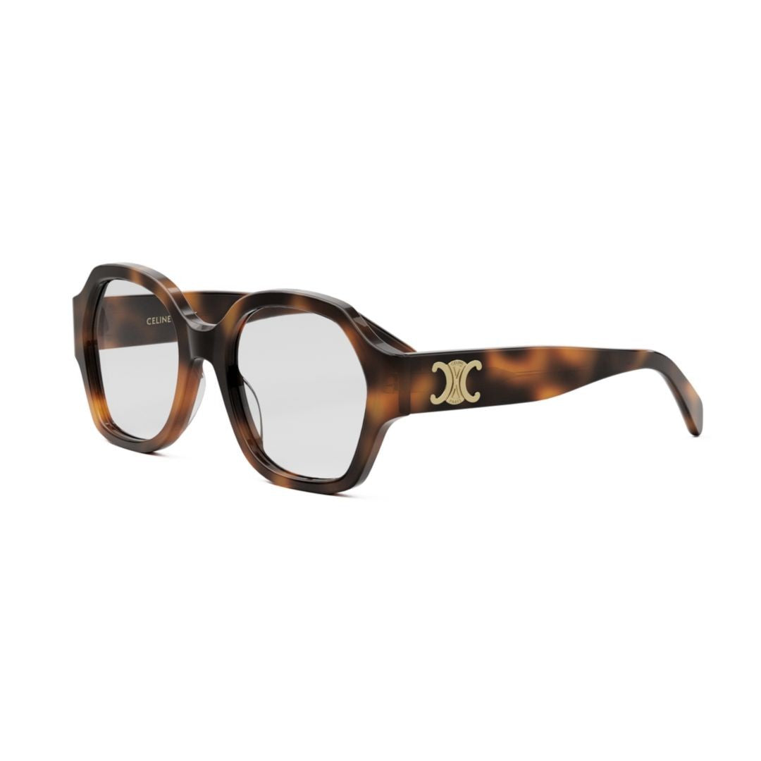 Celine Cl50134i Oversized Geometric Tortoiseshell Eyeglasses