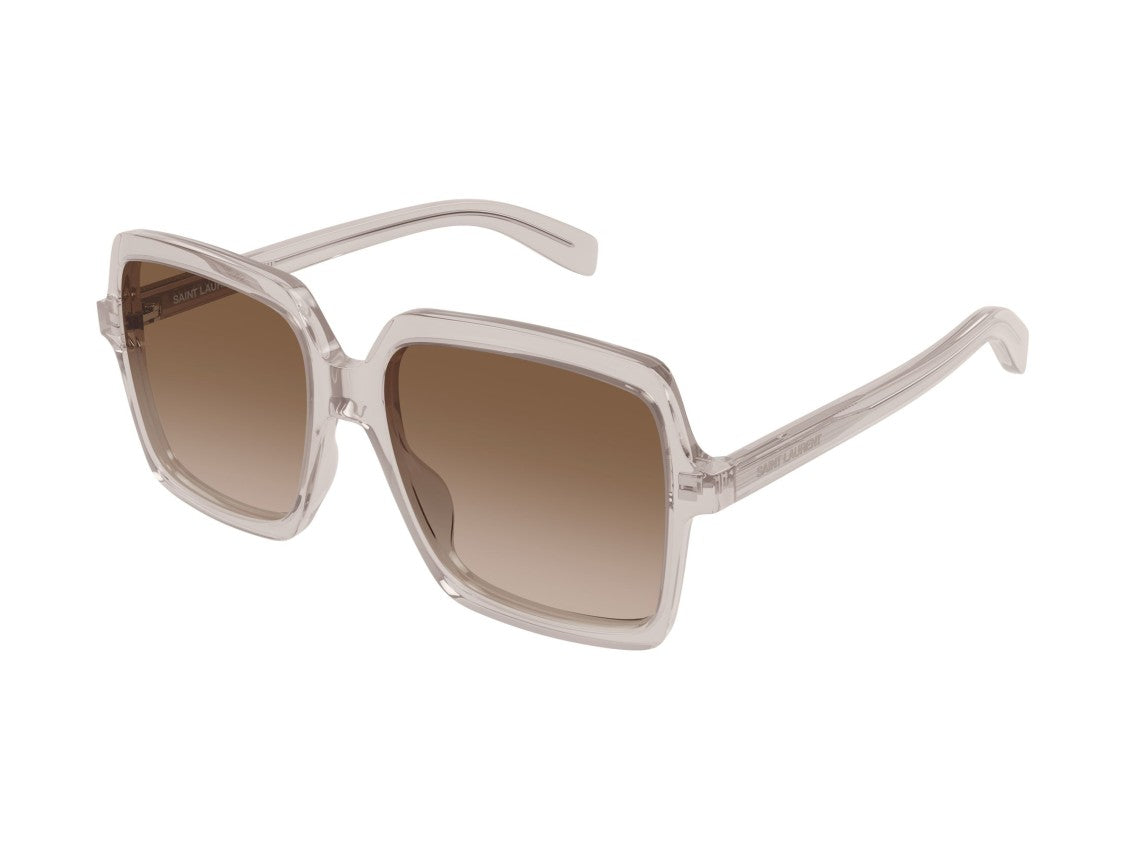 Saint Laurent Translucent Sl 174 Gradient Tint Oversized Square Acetate Sunglasses