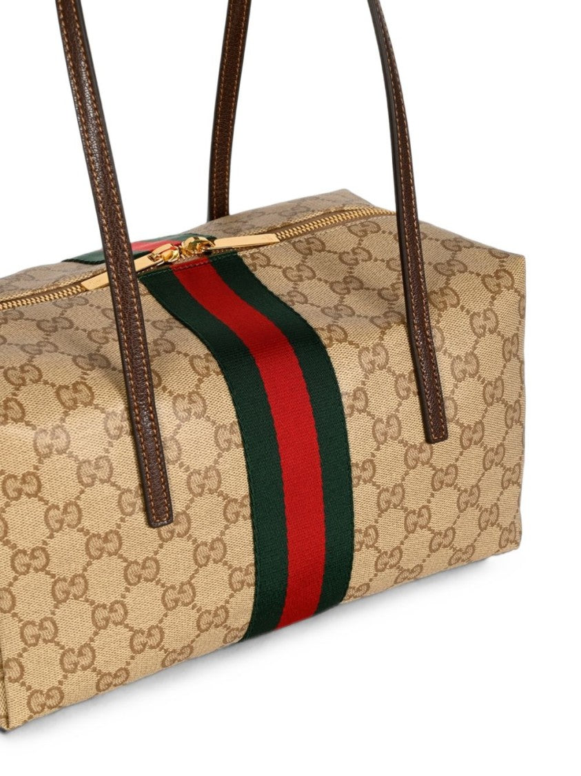 Gucci Monogram Web Stripe Rectangular Shoulder Bag