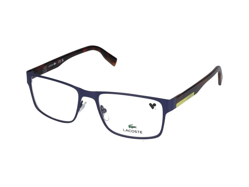 Lacoste Matte Blue L2283 Metal Rectangular Eyeglasses