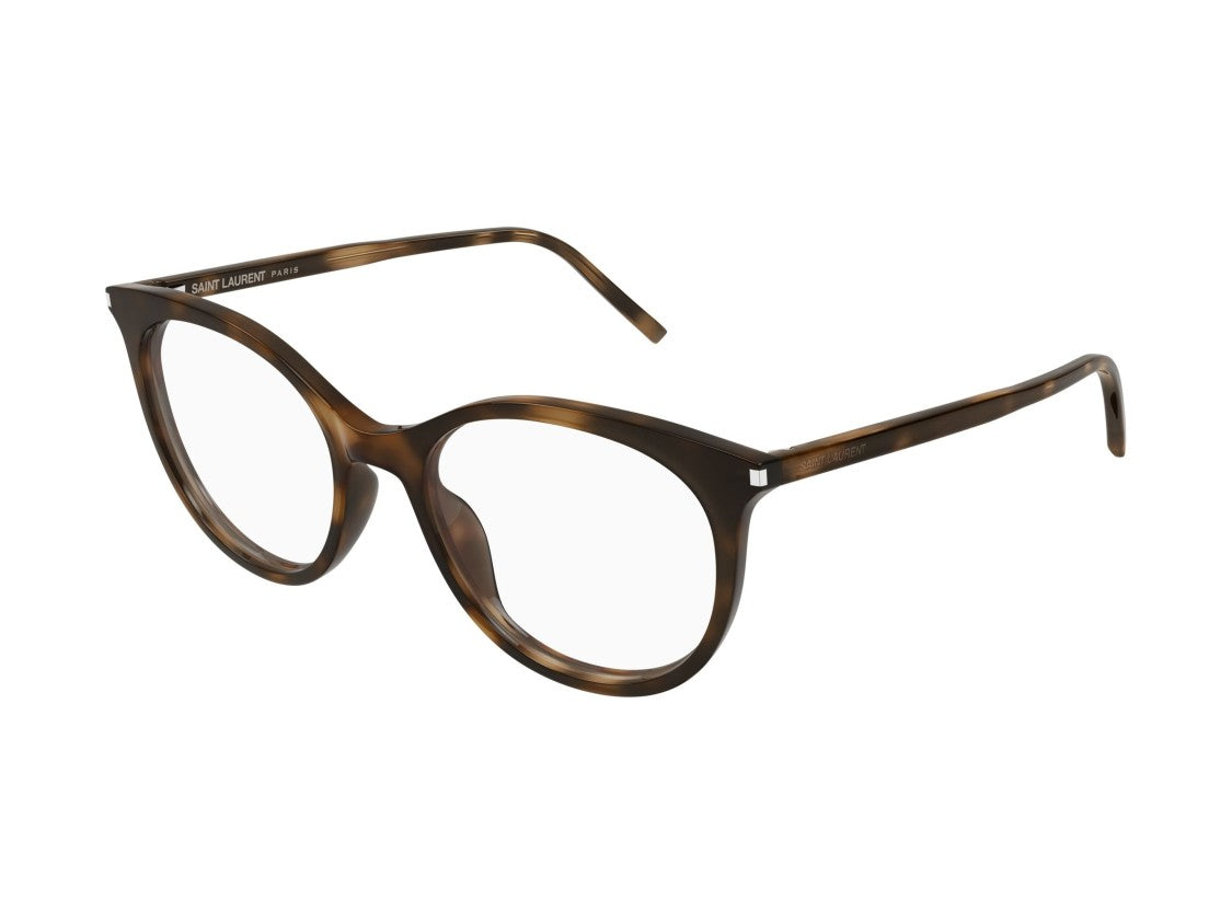 Saint Laurent Sl 891 Tortoiseshell Pattern Rounded Cat-Eye Eyeglasses