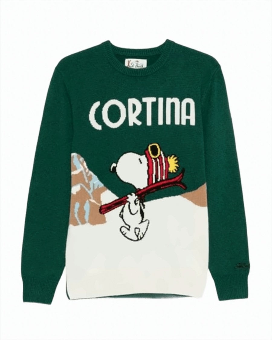 Mc2 Saint Barth Crew Neck Wool-Cashmere Blend Sweatshirt