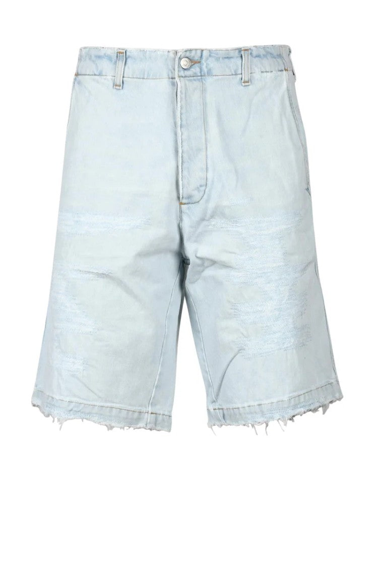 Haikure Cotton Bermuda Shorts - Light Blue