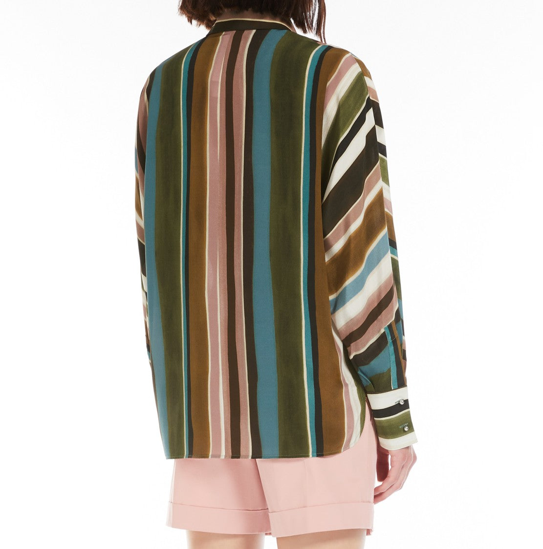 Max Mara Relaxed Fit Striped Long-Sleeved Shirt
