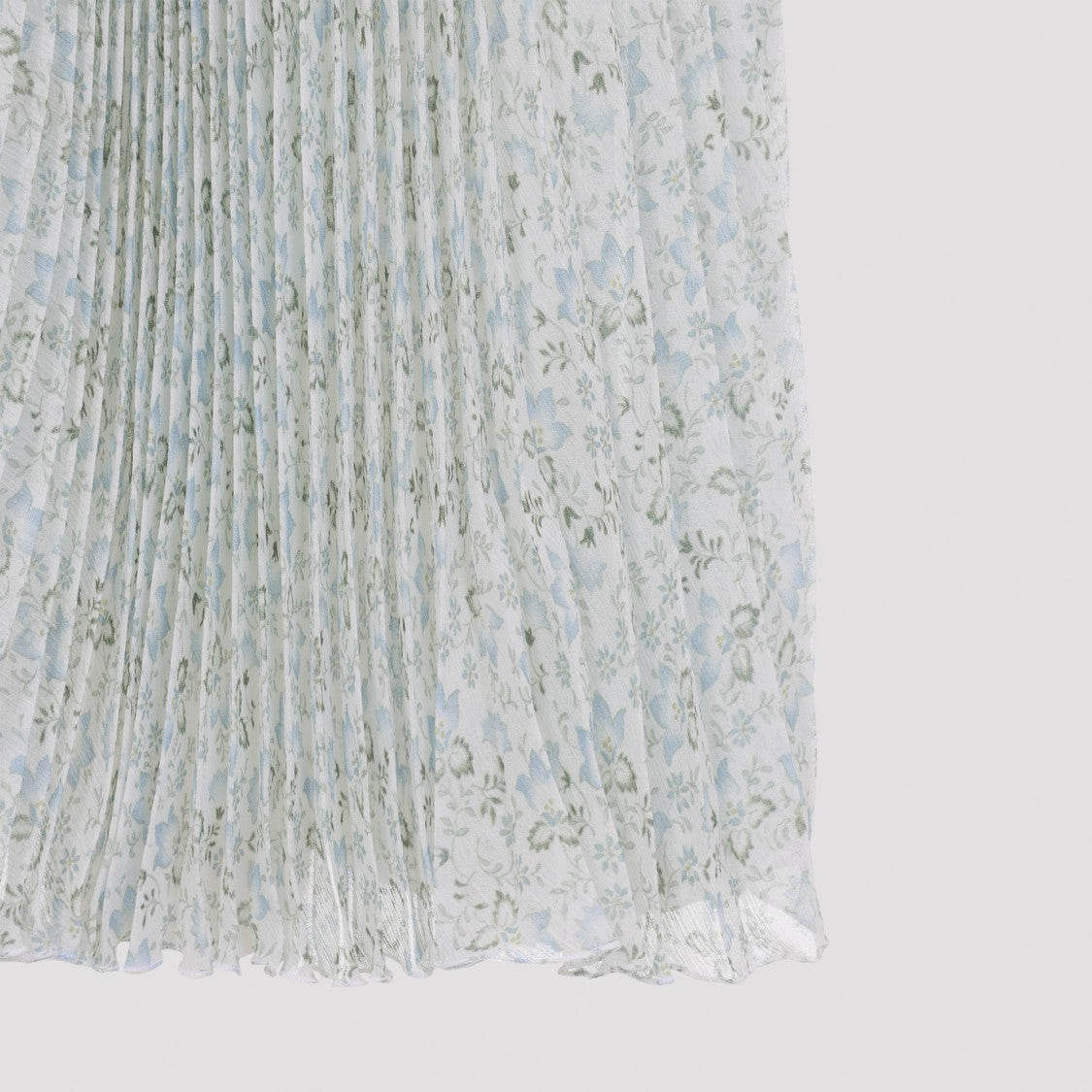 Ermanno Scervino Pleated Midi Skirt With Multicolor Floral Pattern