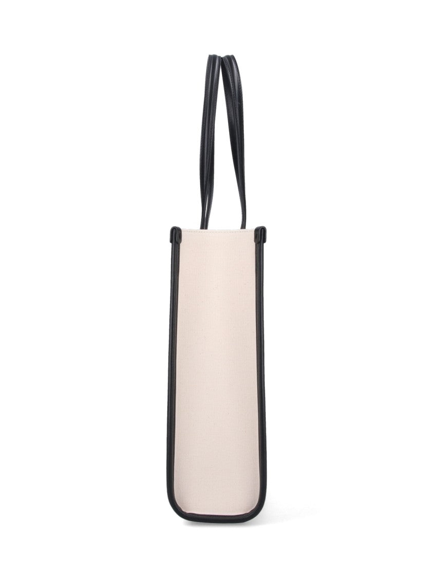 Jimmy Choo "N/S" Medium Canvas Tote – Beige