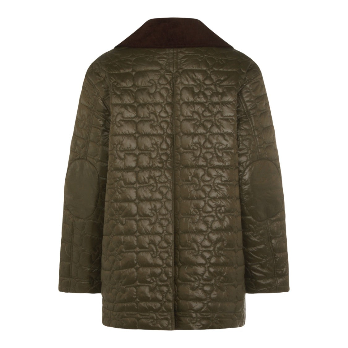 Ganni Quilted Green Short Coat