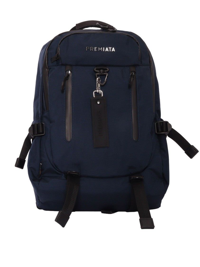 Premiata Ventura Black Nylon Leather Backpack