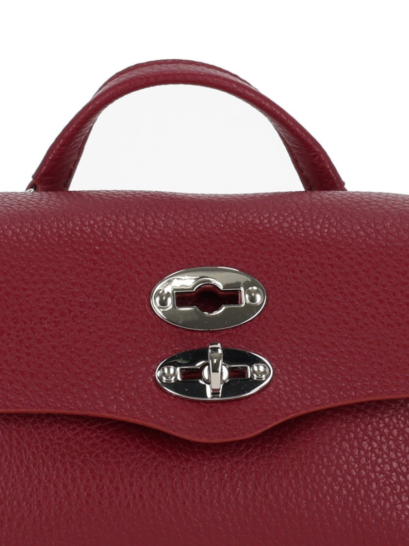 Zanellato Srl Red Montepulciano Daily Night Textured Leather Shoulder Bag