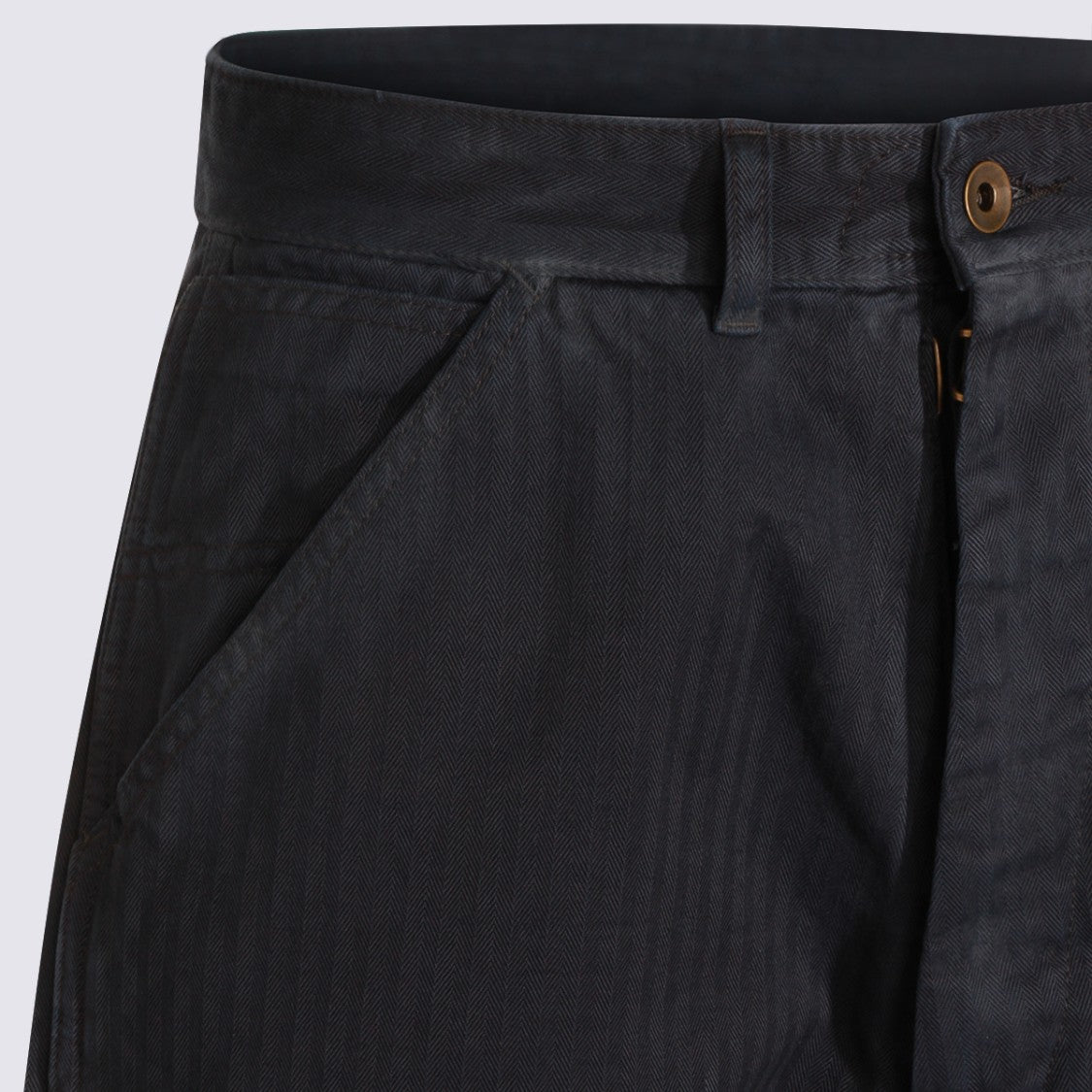 Maison Margiela Straight-Leg Trousers With High Waist And Textured Fabric