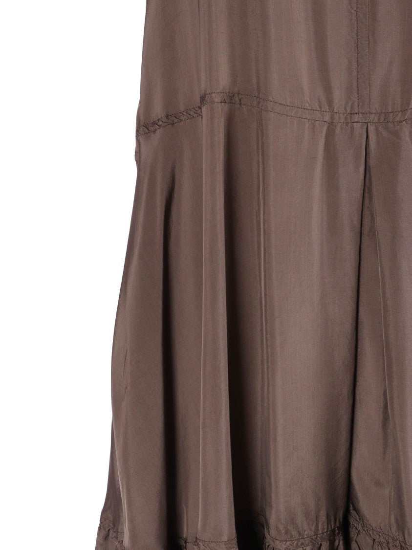 Aspesi Tiered Sleeveless Gathered Midi Dress
