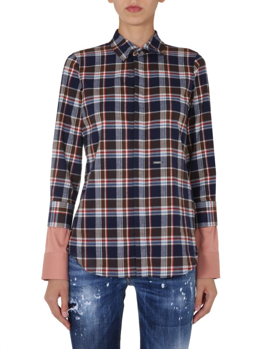 Dsquared2 Front Button Flannel Shirt