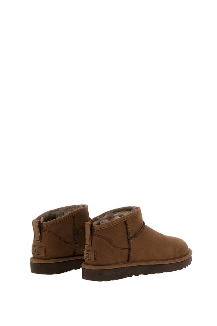 Ugg Brown Classic Ultra Mini Nubuck Boots