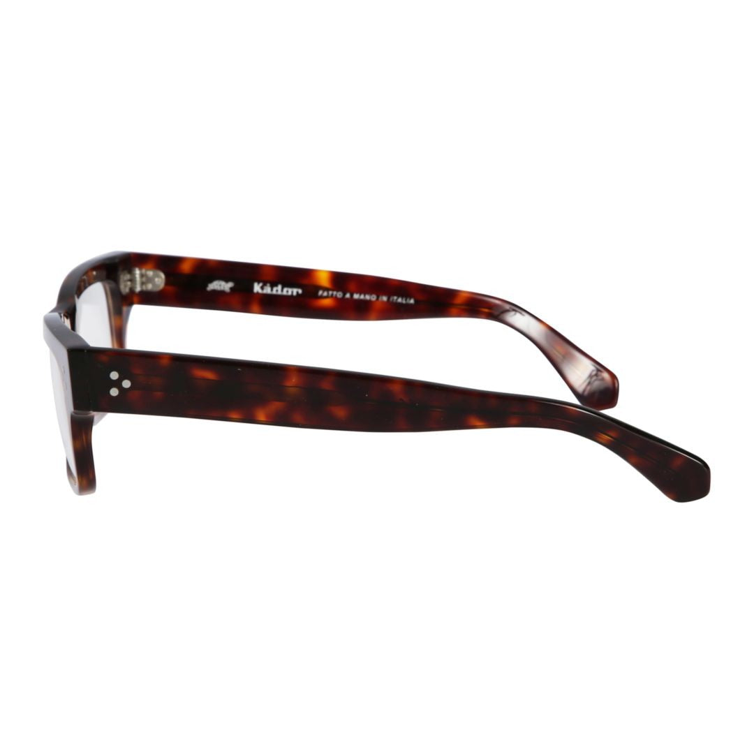 Kador Mark Rectangular Tortoiseshell Eyeglasses With Silver Accents