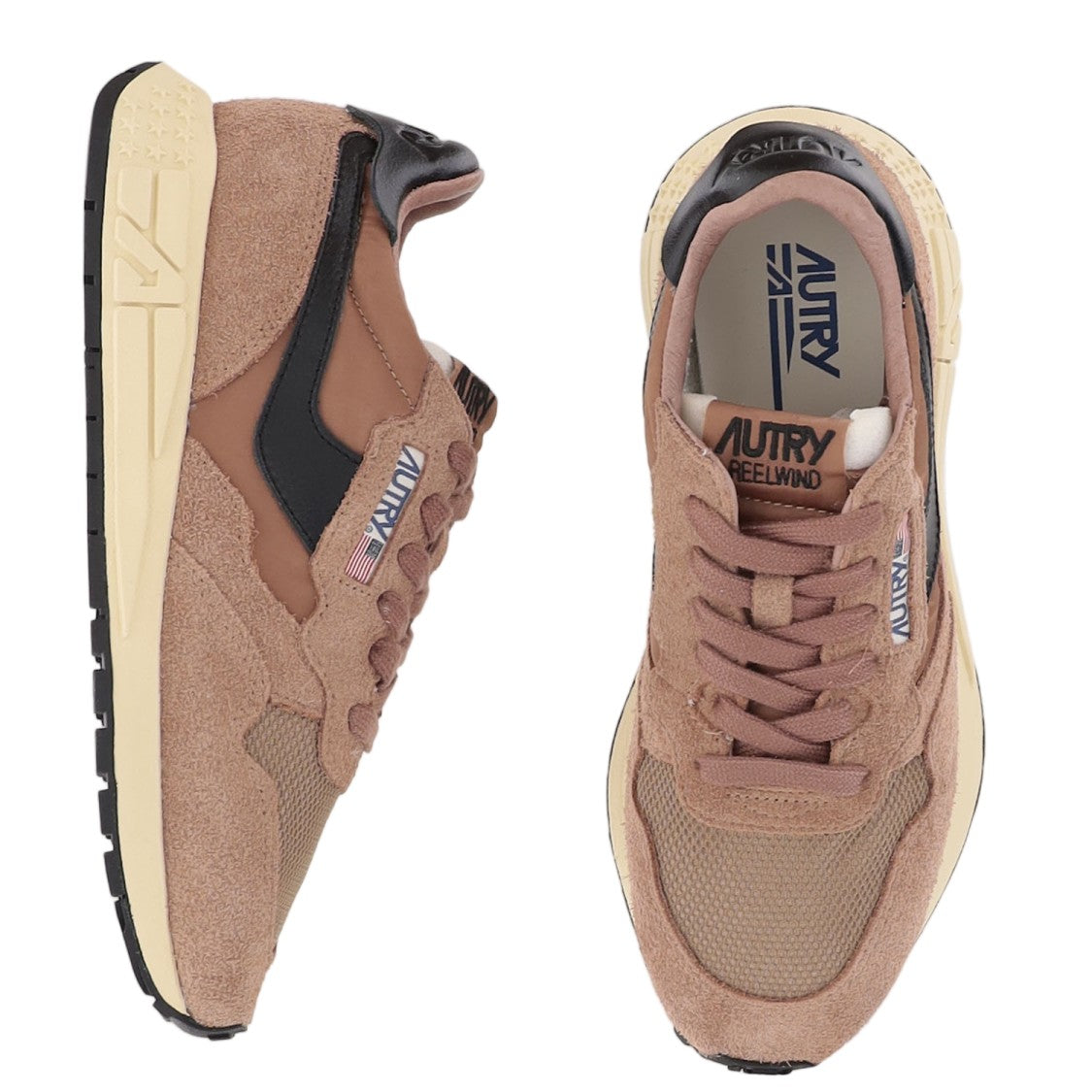 Autry Brown/Black Padded Heel Running Sneakers