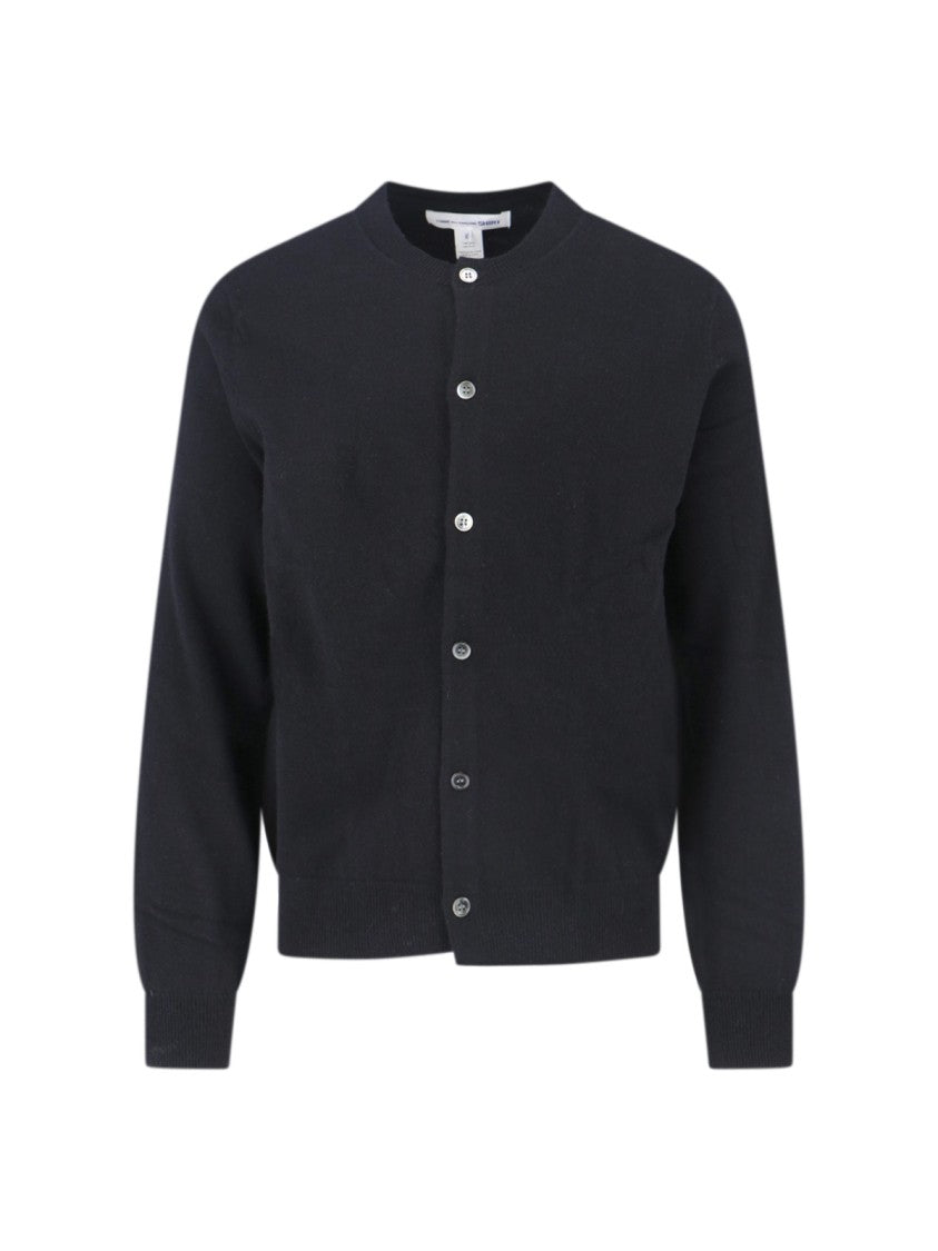 Comme Des Garçons Wool Crewneck Cardigan – Black