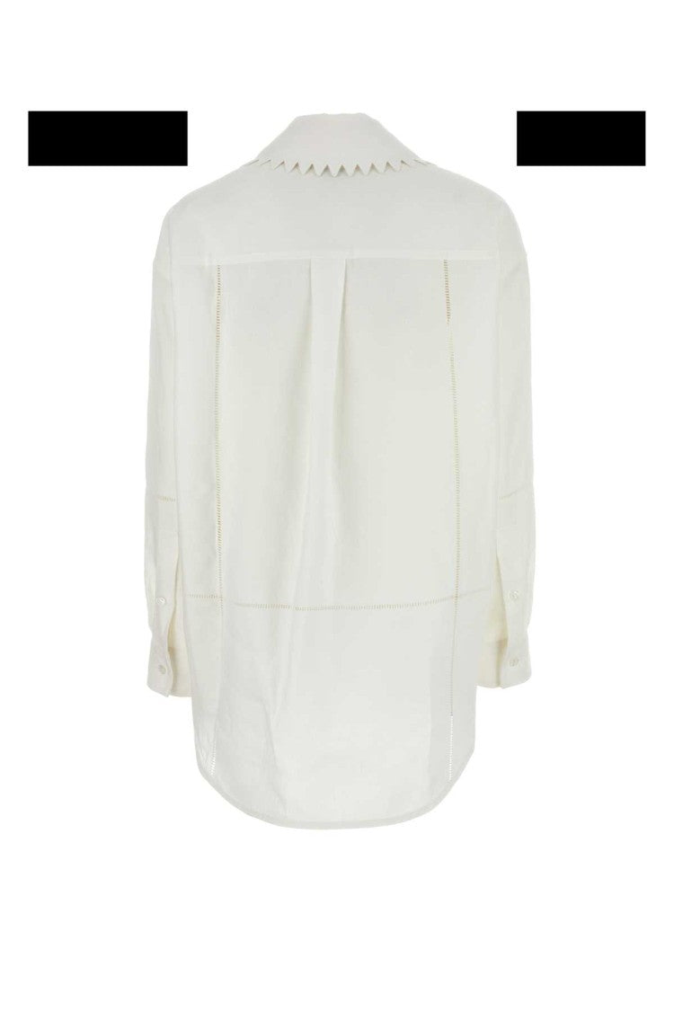 Bottega Veneta White Linen Shirt