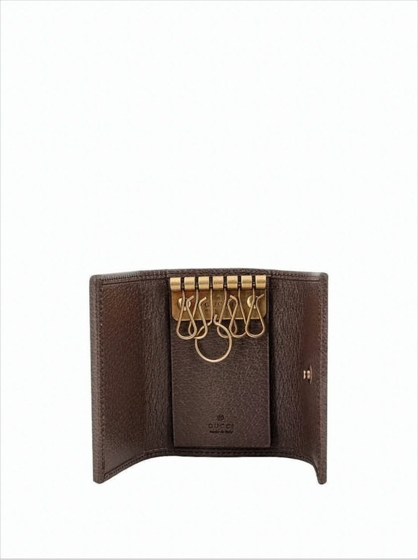 Gucci Compact Key Holder With Monogram Pattern
