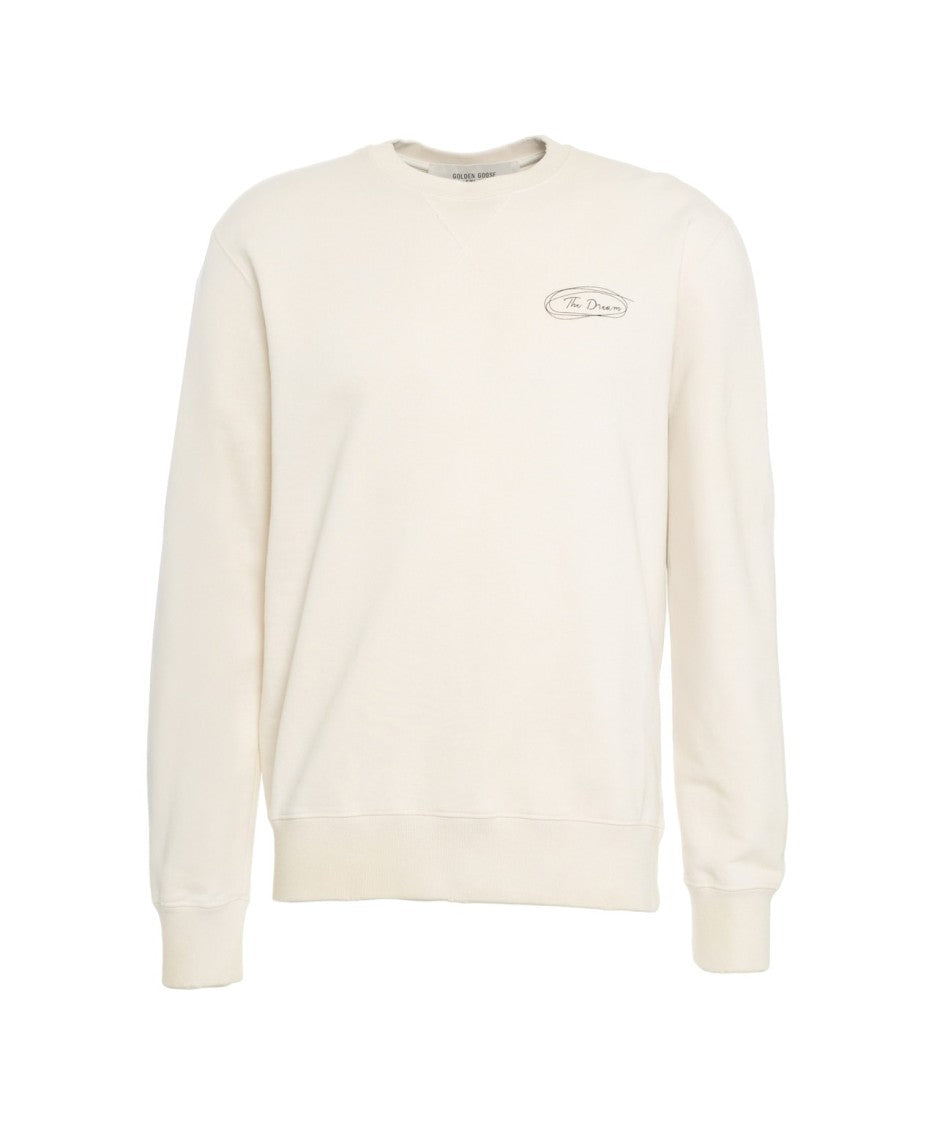 Golden Goose Crew Neck Sweatshirt With Distressed Detailing