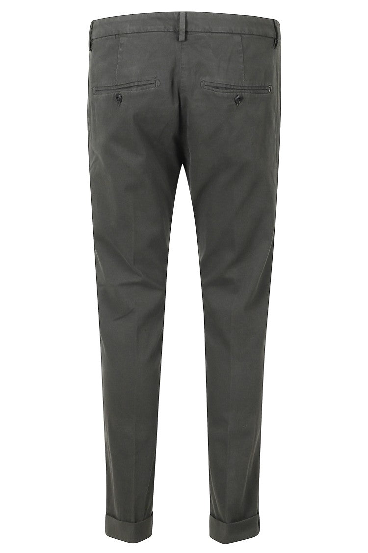 Dondup Verde Scuro Gaubert Gabardine Straight-Leg Pants