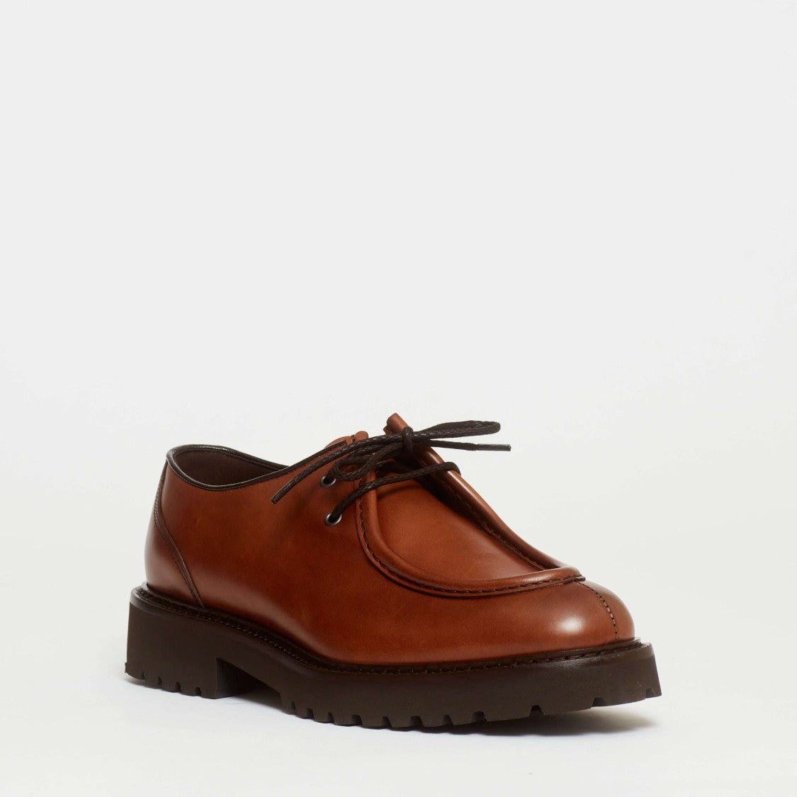 Doucal's Trekking Lace-Up Shoe In Tan Leather