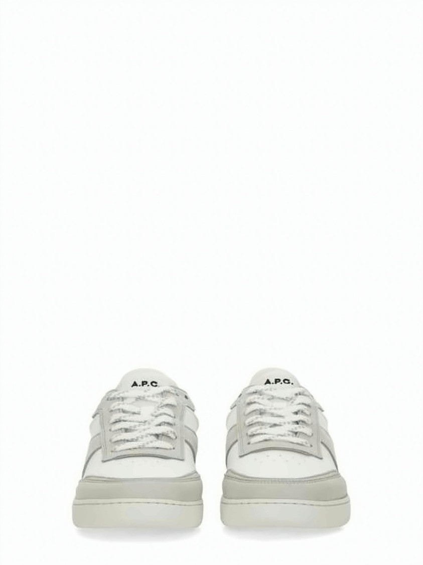 A.P.C. Low-Top Sneakers With Light Grey Suede Overlays