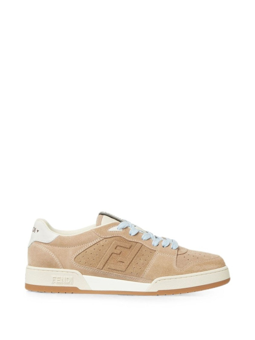 Fendi Perforated Suede Low-Profile Sneakers