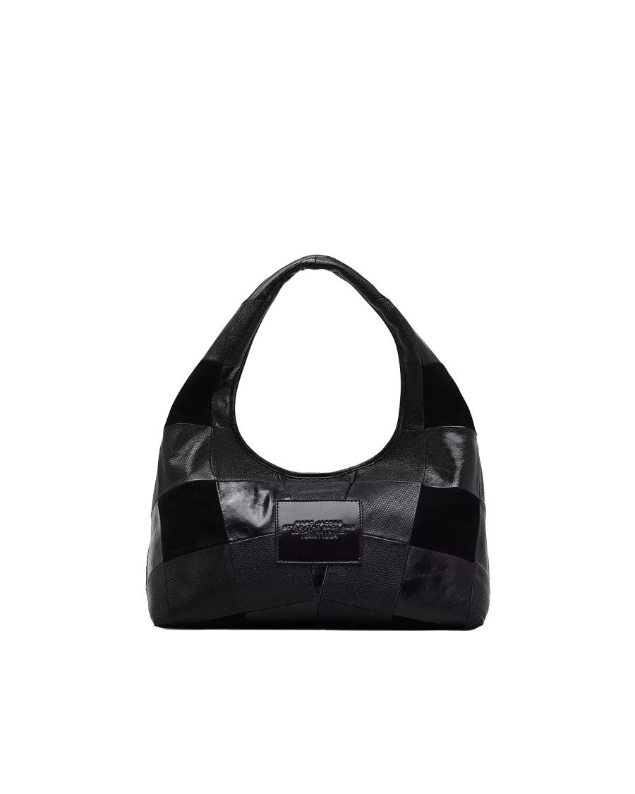 Marc Jacobs Black Handcrafted Suede Patchwork Hobo Bag