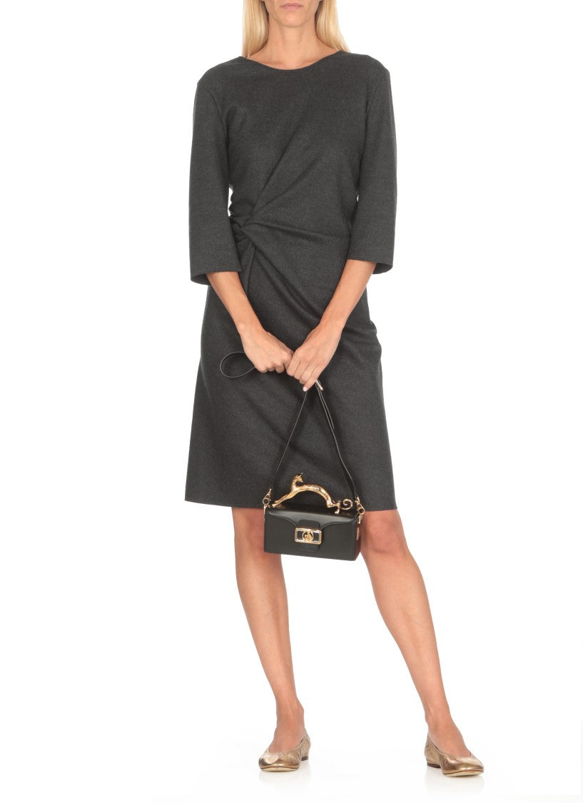 Lanvin Black Pencil Cat Nano Hand Bag