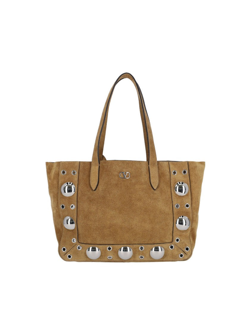 Valentino Garavani "Nellcôte" Small Tote Bag – Brown
